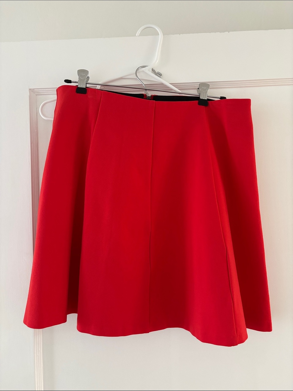 Maison Jules Red A-Line Women's Skirt - Classic Flare